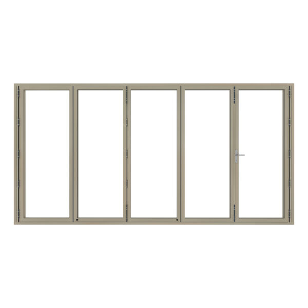 Aluminium harmonicadeur 5-delig met vaste loopdeur - Afbeelding 2