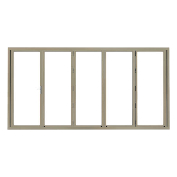 Aluminium harmonicadeur 5-delig met vaste loopdeur - Afbeelding 4