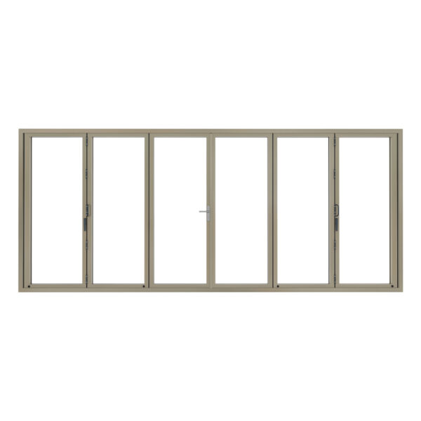 Aluminium harmonicadeur 6-delig met loopdeur in het midden - Afbeelding 4