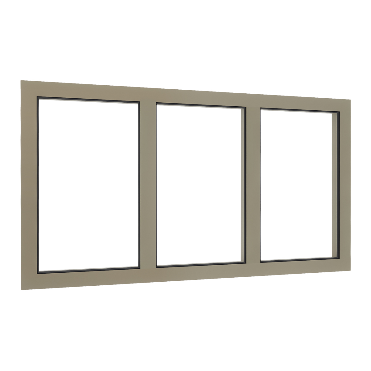 Aluminium glasvak kozijn verticaal | 3-vaks 1 Aluminium glasvak kozijn verticaal | 3-vaks