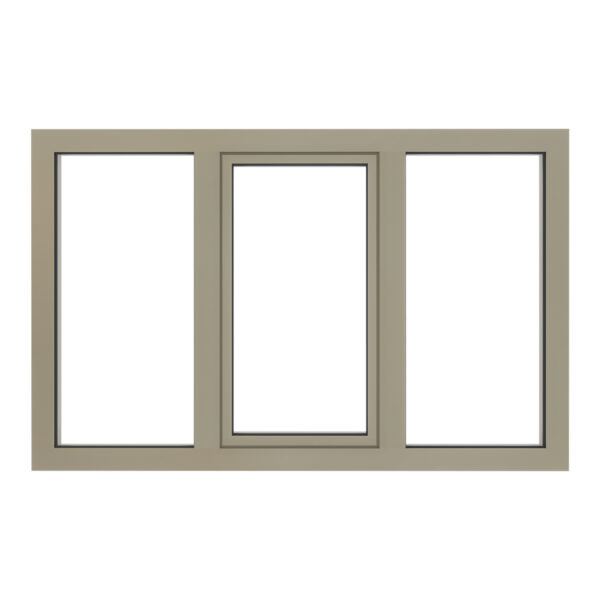 Aluminium draaikiepraam met glasvak kozijn links en rechts - Afbeelding 4