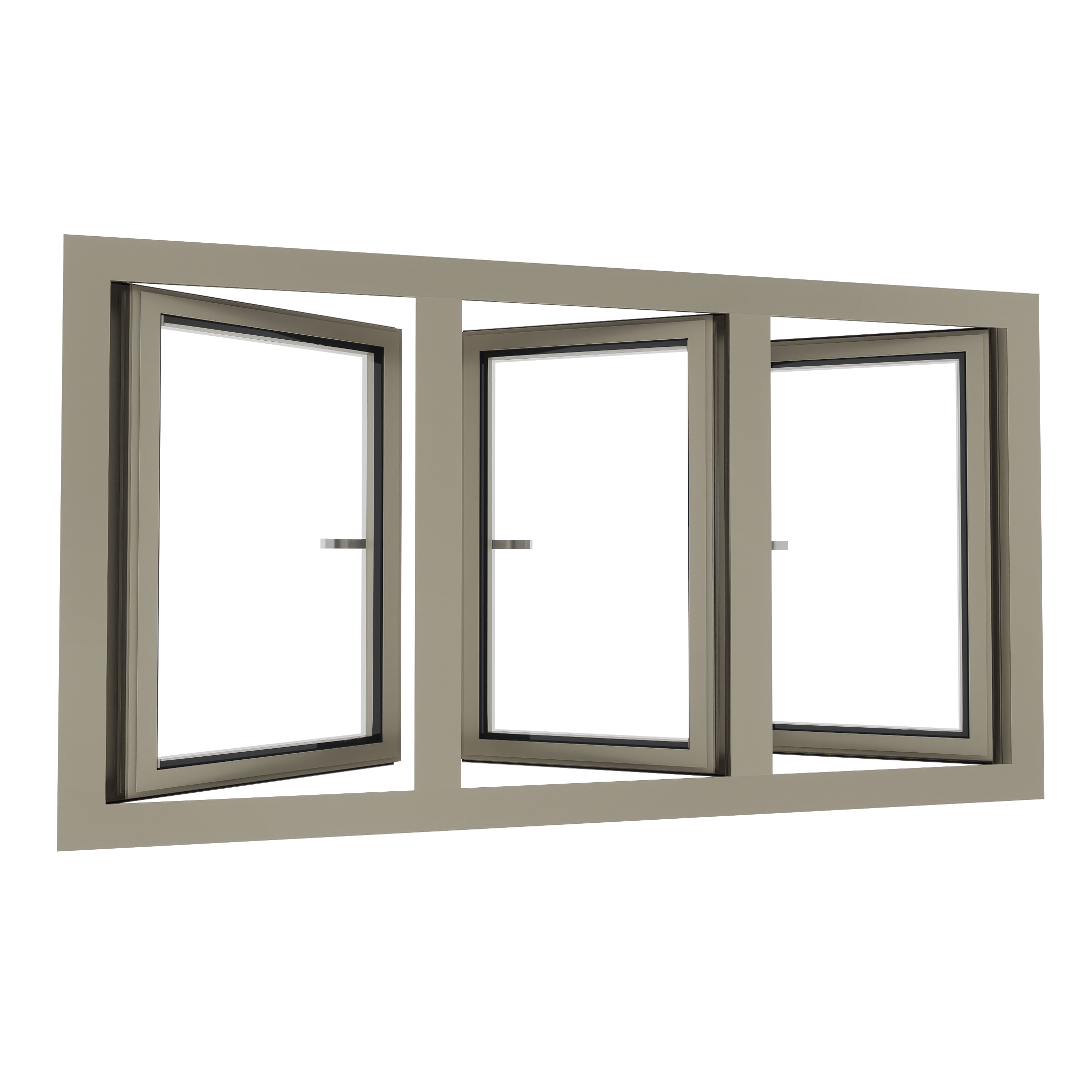 Aluminium dubbel draaikiepraam met draairaam 1 Aluminium dubbel draaikiepraam met draairaam