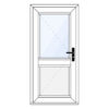 Aluminium achterdeur met borstwering samenstellen