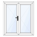 Aluminium dubbele tuindeur samenstellen