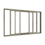 Aluminium kozijnen aluminium hefschuifpui 3-delig met vast deel in het midden