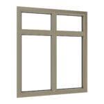 Aluminium kozijnen aluminium vast glas kozijn met bovenlicht 4 vaks