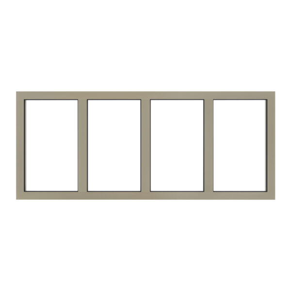Aluminium vast glas kozijn verticaal | 4-vaks - Afbeelding 4