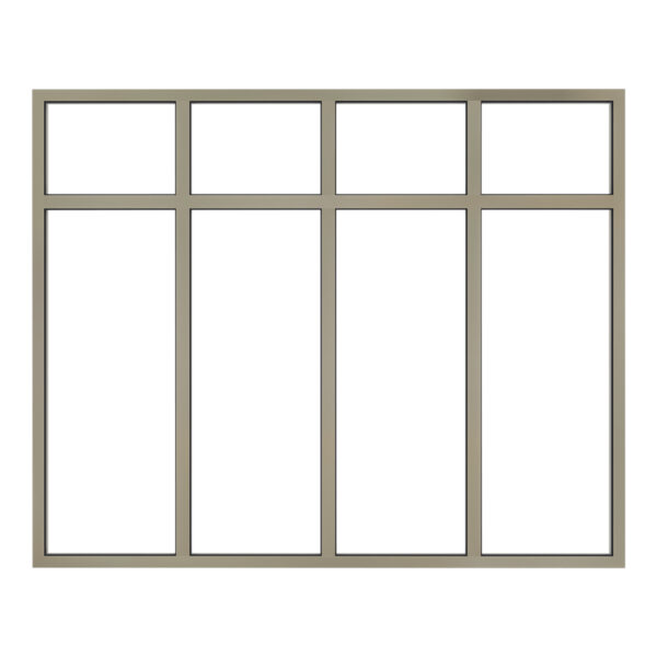 Aluminium vast glas kozijn met bovenlicht | 8 vaks - Afbeelding 4
