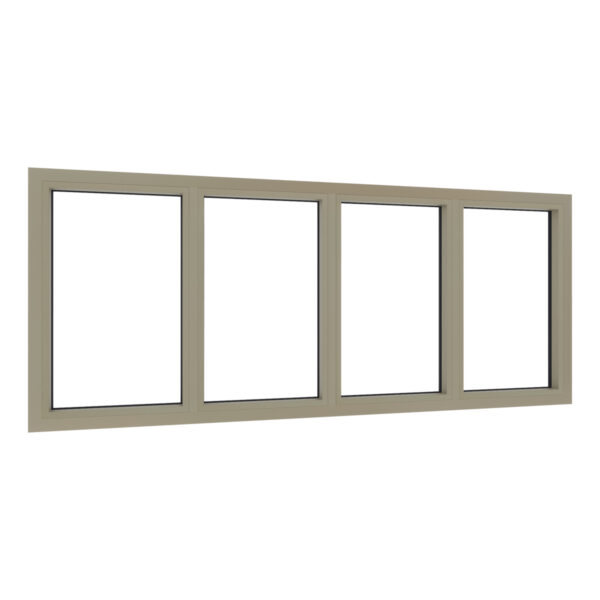 Aluminium vast glas kozijn verticaal | 4-vaks