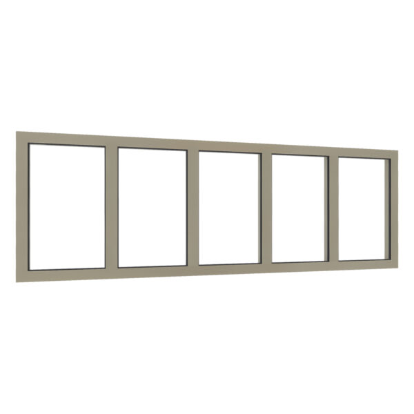 Aluminium vast glas kozijn verticaal | 5-vaks - Afbeelding 3