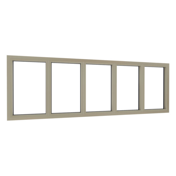 Aluminium vast glas kozijn verticaal | 5-vaks