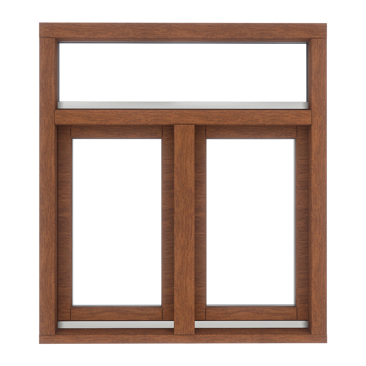 Houten dubbel draaikiepraam met bovenlicht 2 Houten dubbel draaikiepraam met bovenlicht - Afbeelding 2