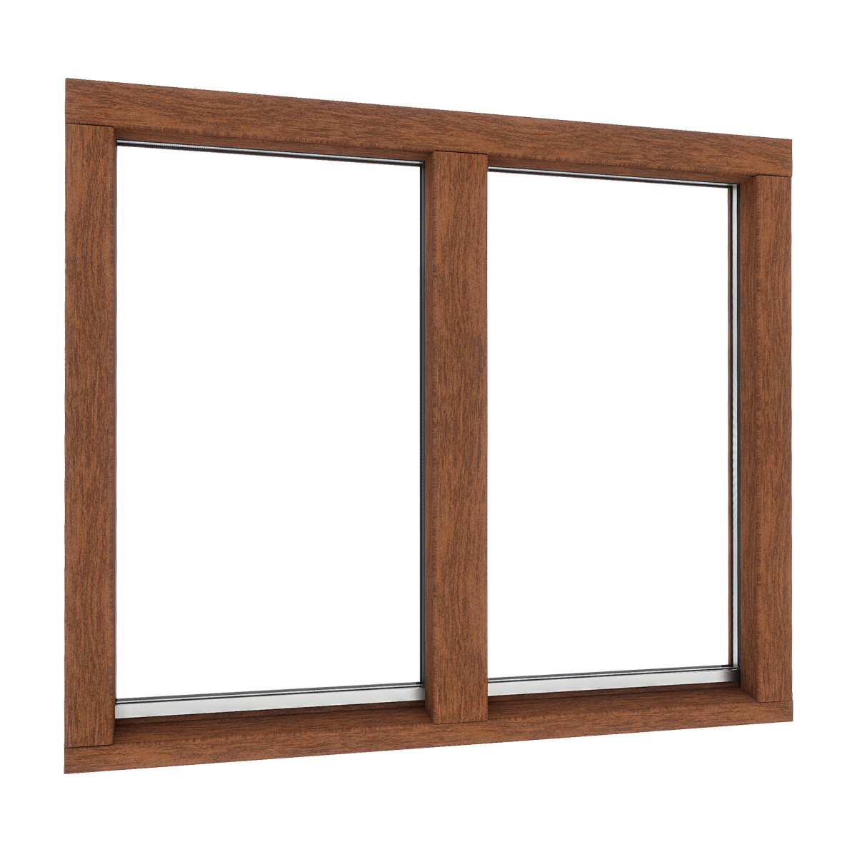 Houten vast glaskozijn horizontaal | 2 vaks 1 Houten vast glaskozijn horizontaal | 2 vaks