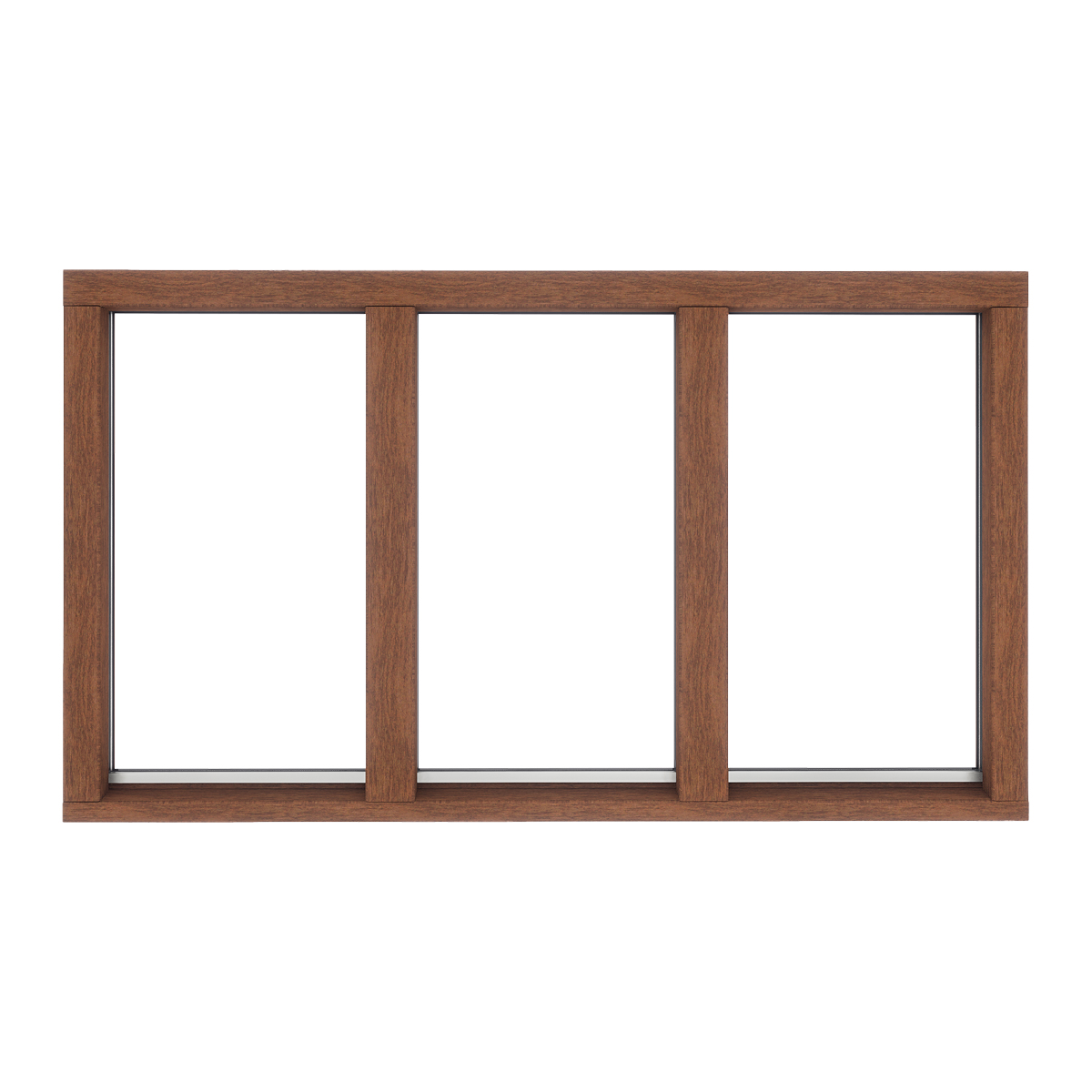 Houten vast glaskozijn horizontaal | 3 vaks 2 Houten vast glaskozijn horizontaal | 3 vaks - Afbeelding 2