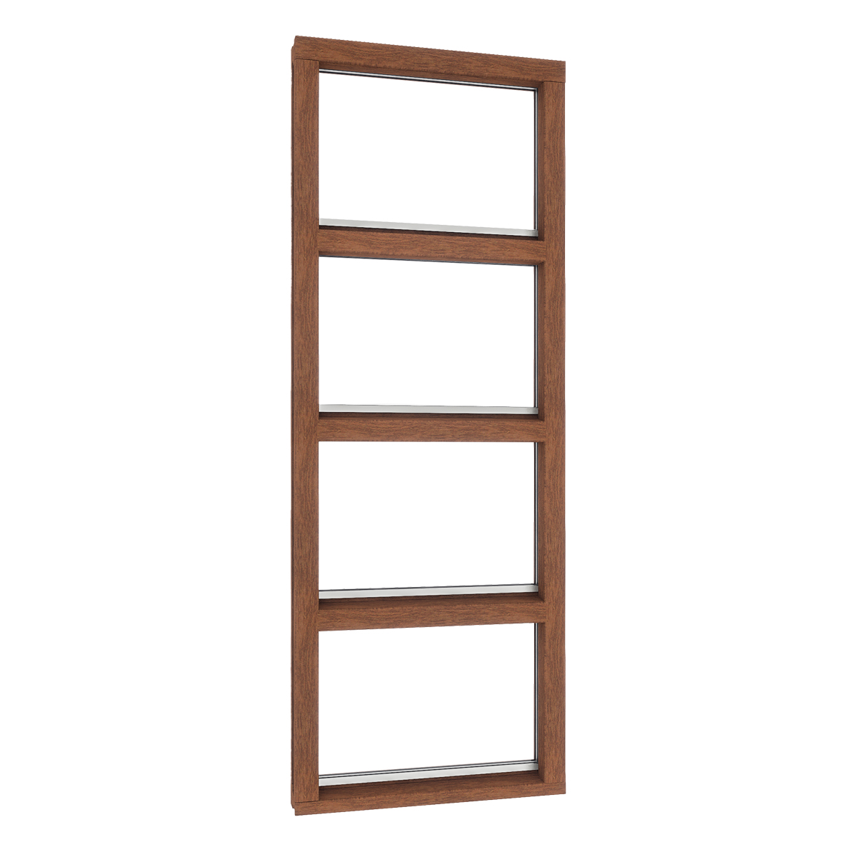 Houten vast glaskozijn verticaal | 4 vaks 1 Houten vast glaskozijn verticaal | 4 vaks