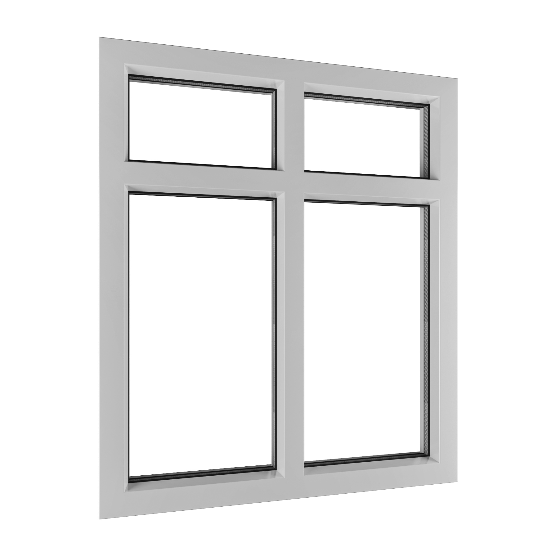 Kunststof vast glas kozijn met bovenlichten 4 Vaks 1 Kunststof vast glas kozijn met bovenlichten 4 Vaks