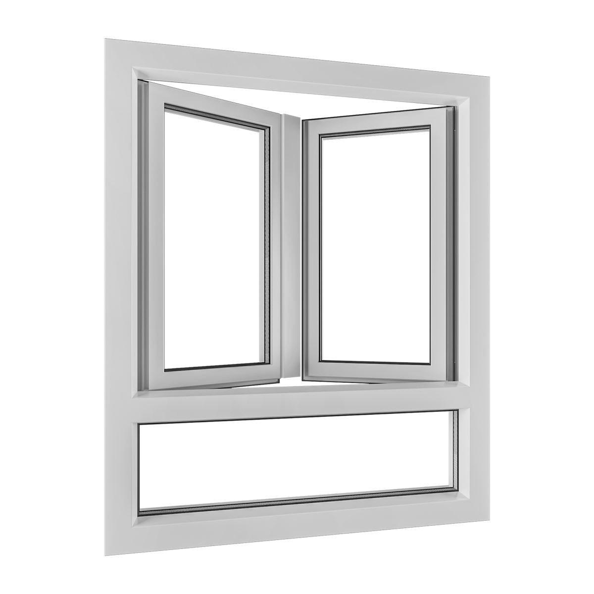 Kunststof stolpraam met onderlicht 1 Kunststof stolpraam met onderlicht