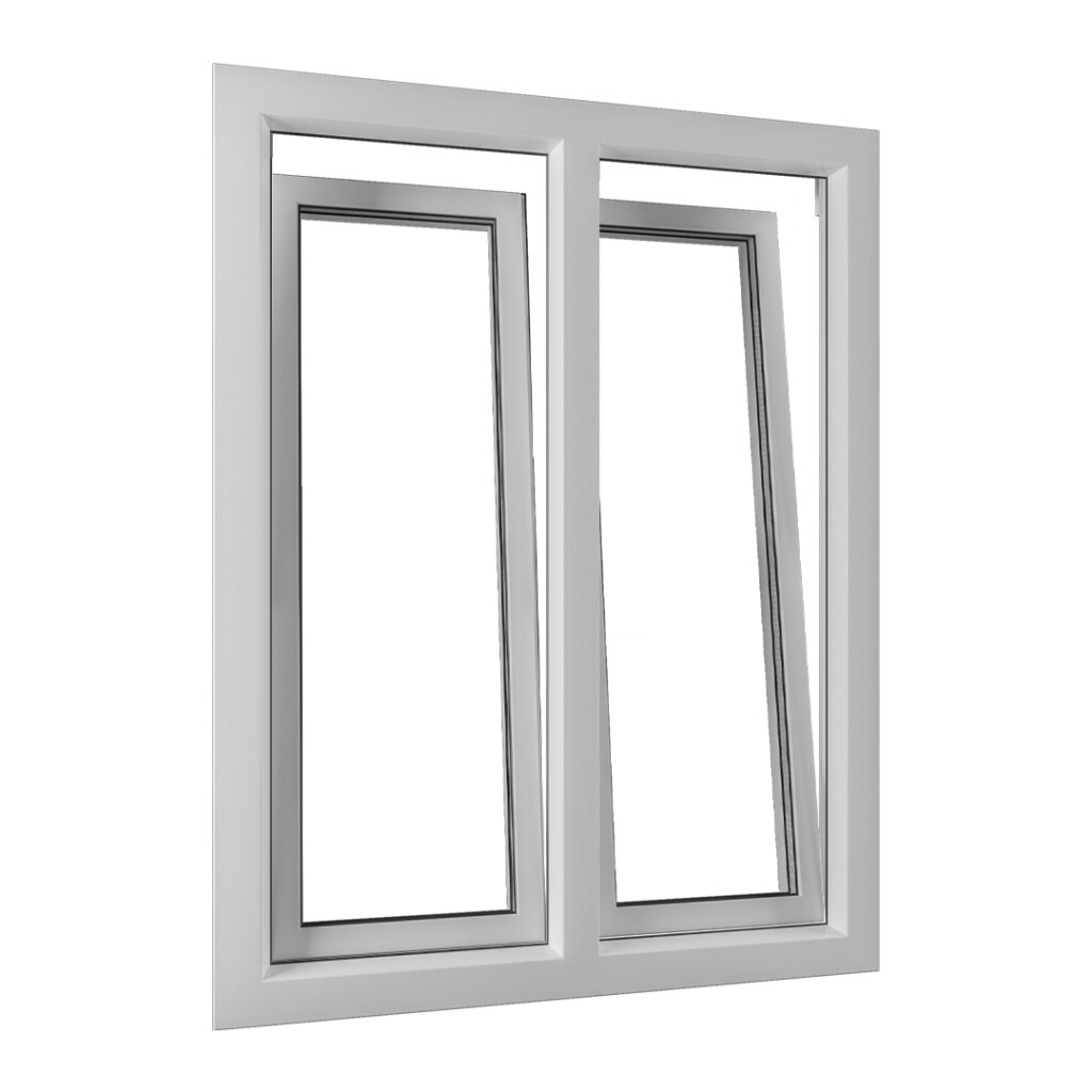 Kunststof kozijnen kunststof balkondeur in dubbele draaikiepuitvoering