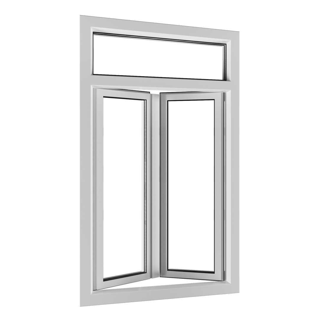 Kunststof balkondeur in stolpuitvoering met bovenlicht 1 Kunststof kozijnen kunststof balkondeur in stolpuitvoering met bovenlicht