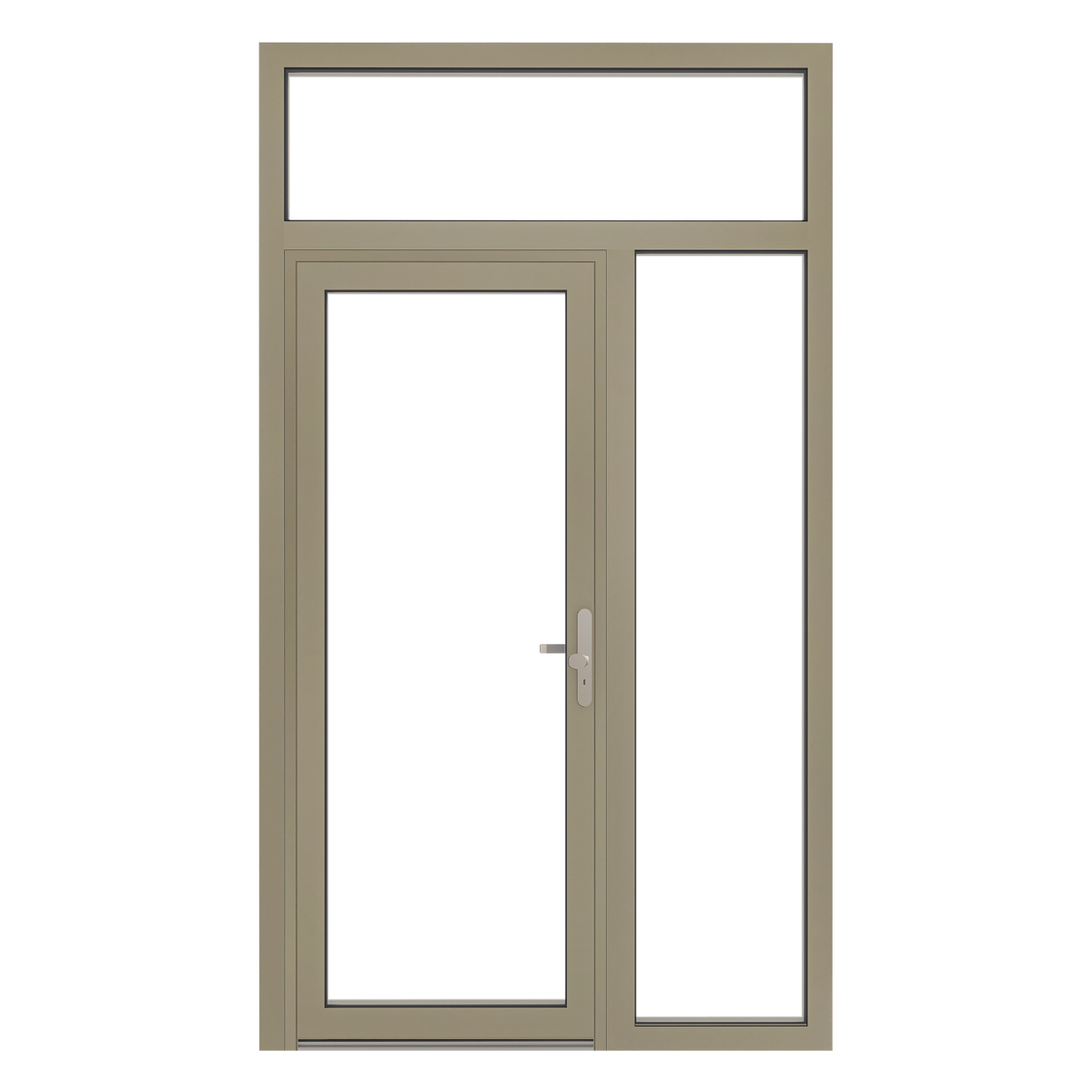 Aluminium voordeur met bovenlicht en zijlicht 4 Aluminium voordeur met bovenlicht en zijlicht - Afbeelding 4