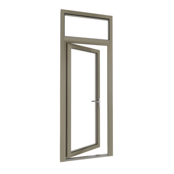 Aluminium voordeur met bovenlicht