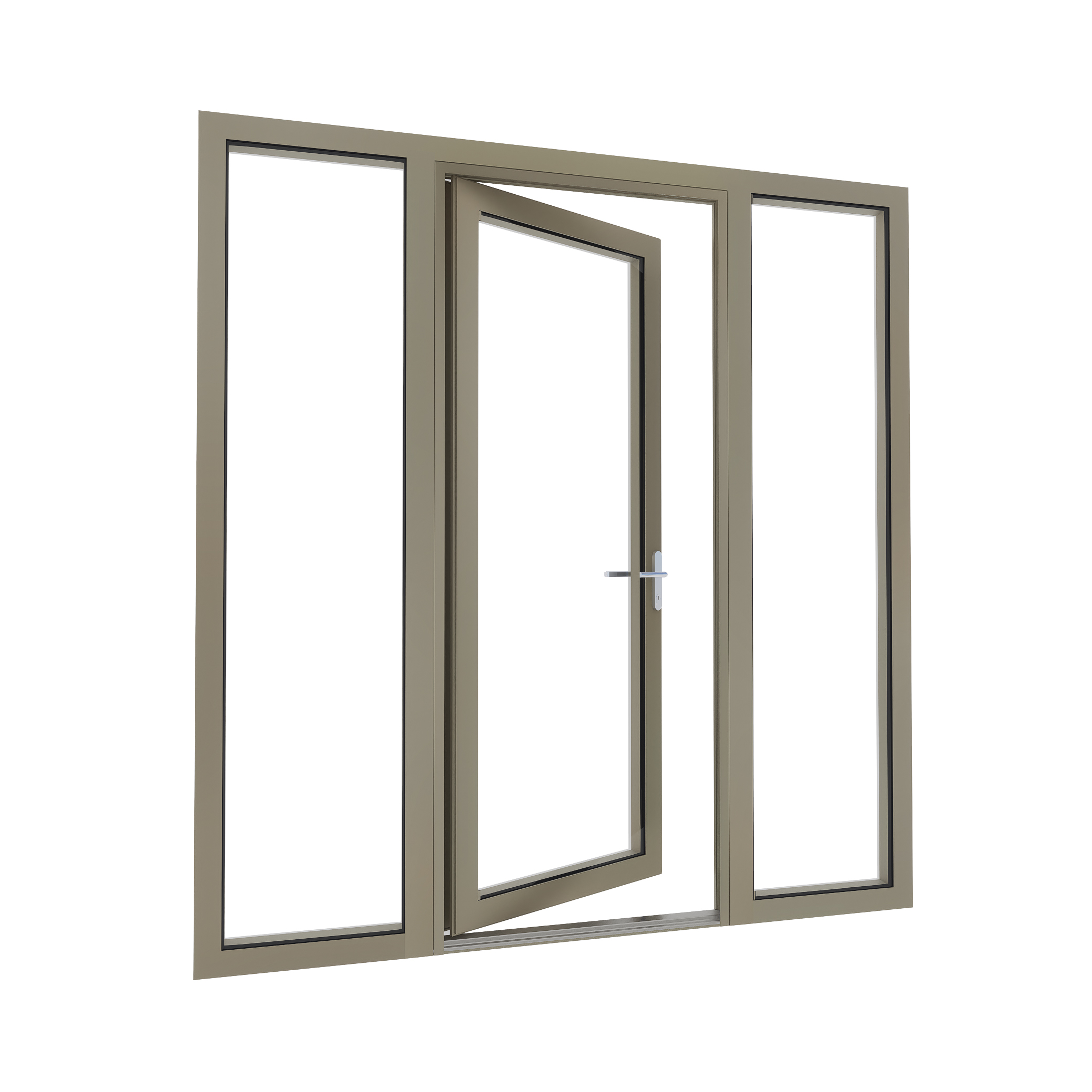 Aluminium voordeur met zijlichten 1 Aluminium voordeur met zijlichten