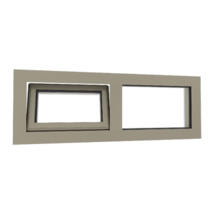 Aluminium vast glasvak met valraam