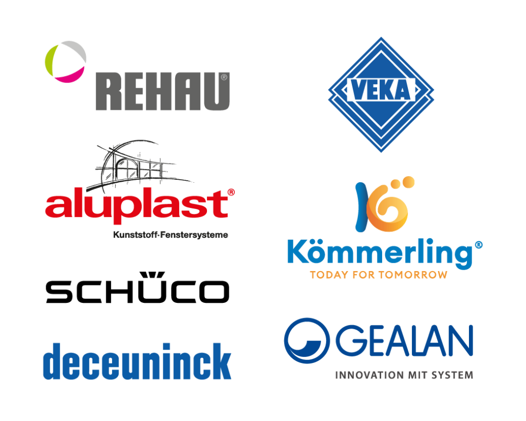 11 redenen om je kunststof kozijnen bij Partumonline te kopen! 1 Lijst van logo's kunststof kozijn merken